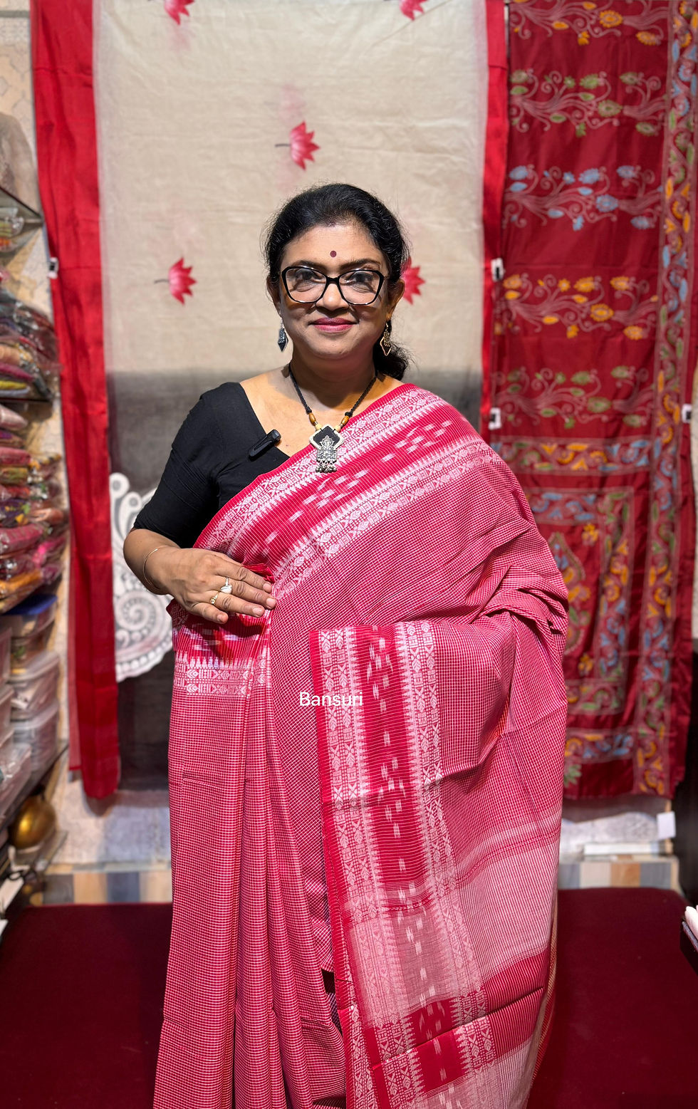 Pure Cotton Khadi Handloom Red Checks