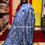 Thumbnail: Thin Brush Handpainted Pure Bishnupuri Batik Silk Saree - Akash