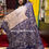 Thumbnail: Thin Brush Handpainted Pure Bishnupuri Batik Silk Saree - Mayur(Peacock)