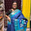 Thumbnail: Pure Tussar Silk Sarees Handpainting Blue