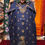 Thumbnail: Pure Cotton Kantha Stitch Nightgown Navy Blue Kaftan