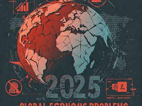 Mapa mundial ilustrando fluxos comerciais, tarifas e tensões geopolíticas em 2025