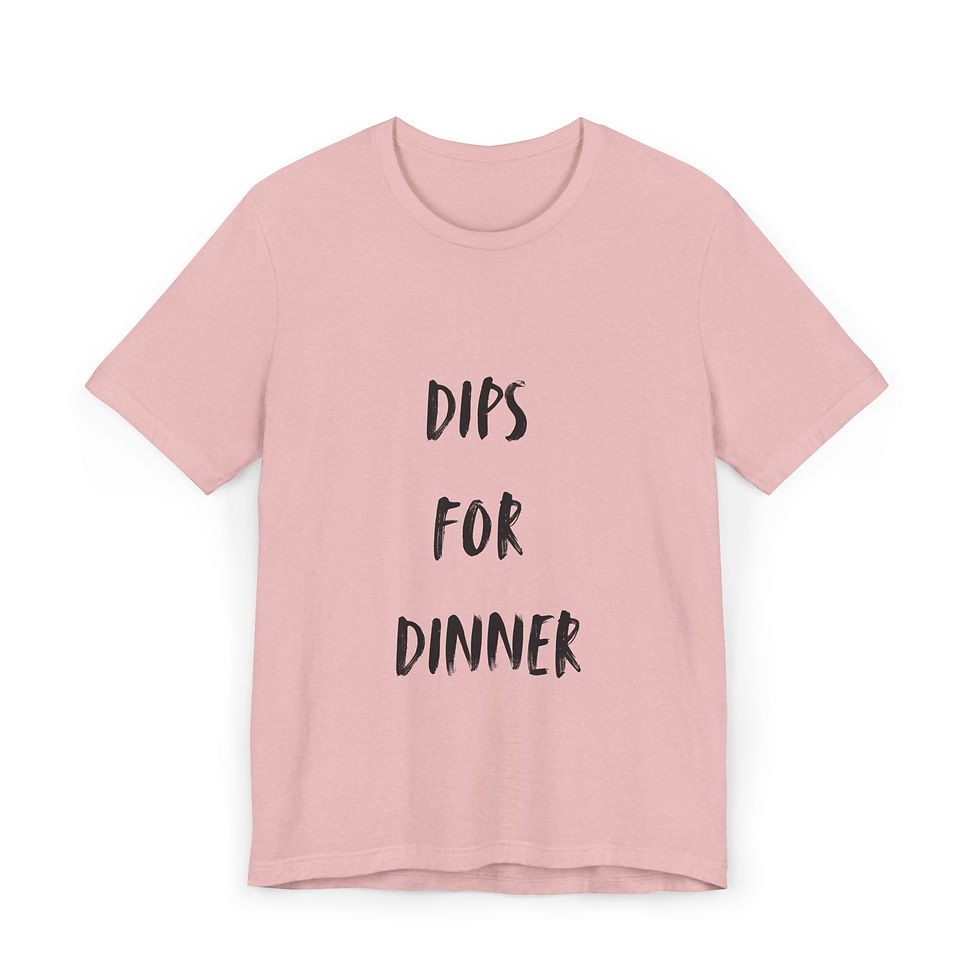Thumbnail: Dips for Dinner Unisex Jersey T-Shirt -- Fun Foodie Shirt