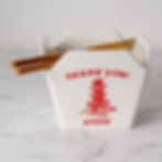 Thumbnail: Takeout Box Bowl w/Chopsticks 5x4in 16oz Thank You