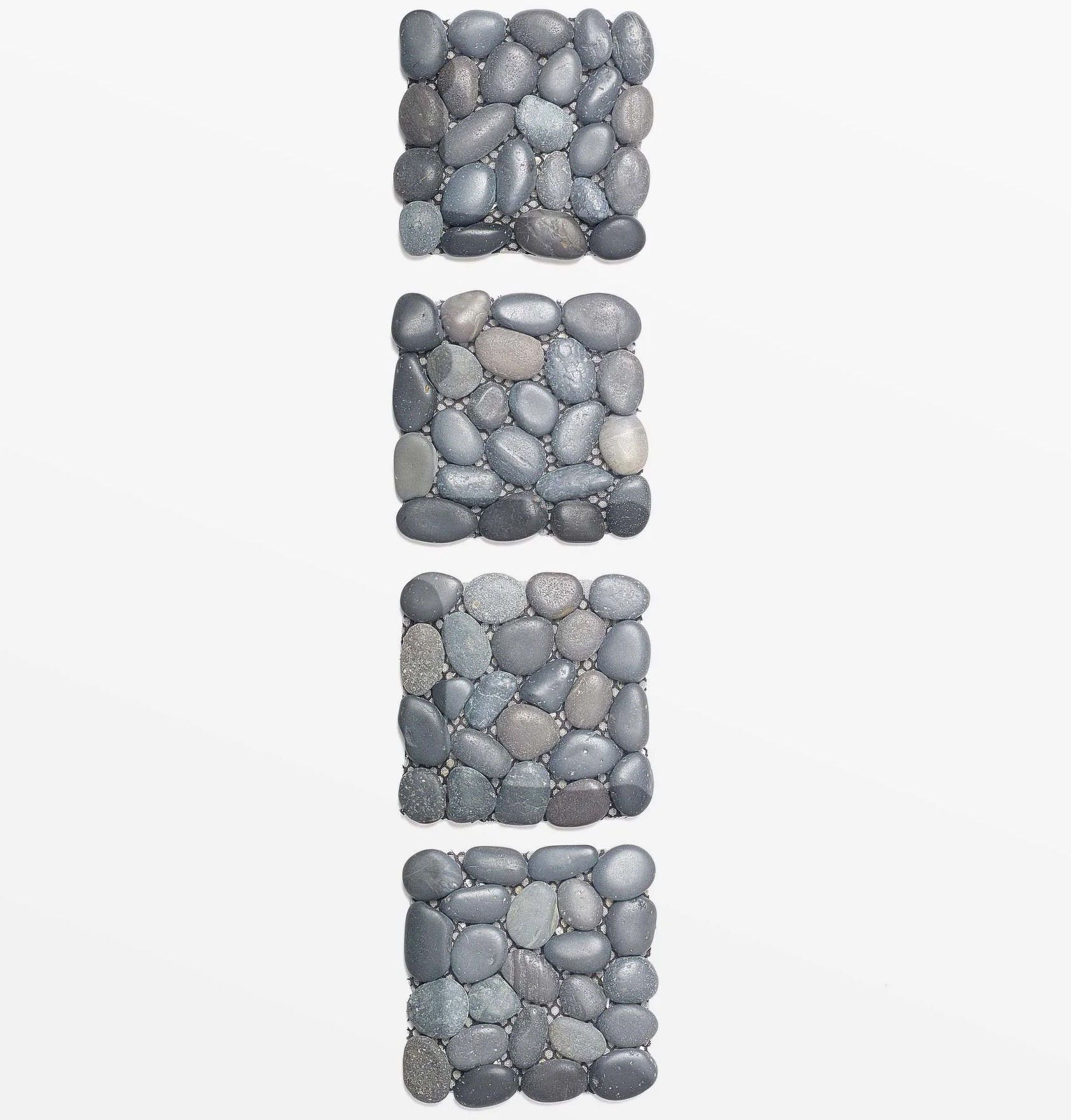 TXT Beachstone Coaster Set of Four 3.9x3.9x0.3in Black/Grey