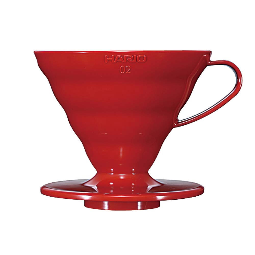 HARIO V60 Plastic Coffee Dripper 02 3.2x4.5in Red