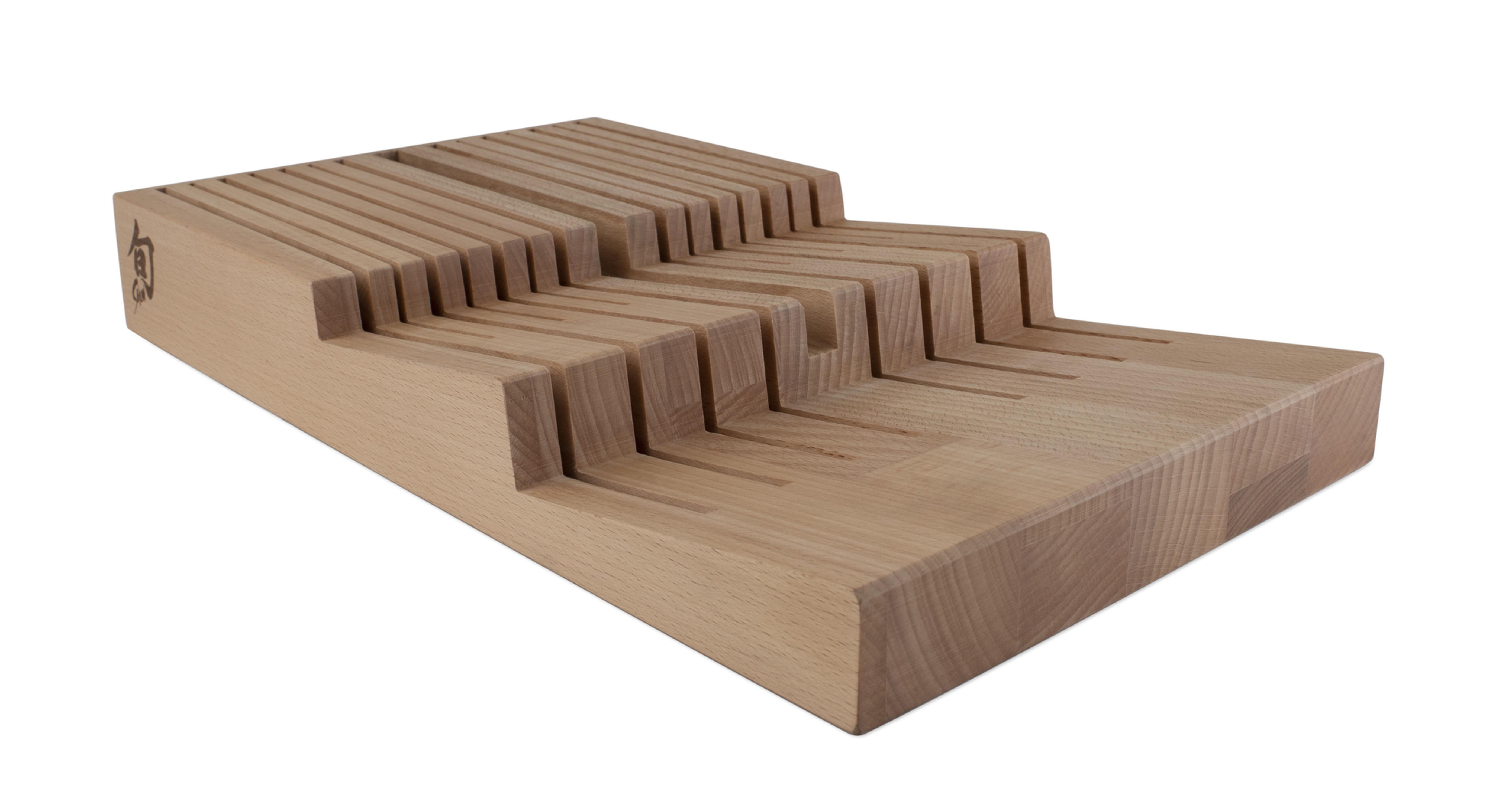 Shun In-Drawer Bamboo Knife Tray: 15-Slot