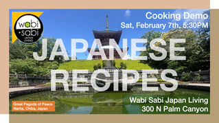 Cooking demo flyer image featuring the Great Pagoda of Peace in Narita, Chiba, Japan. The peaceful setting reflects the calm, comforting spirit behind this Salmon & Corn Chowder, inspired by Japanese recipes and home cooking.