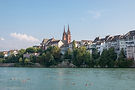 basel-switzerland-june-23-2017-view-basel-city-river-rhine-switzerland-europe-people-swim-