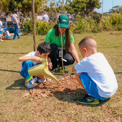 Parque Linear dos Ipês, em São Bernardo, recebe ação de plantio de 100 novas mudas de árvores