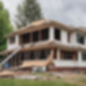 Residential home renovation from the exterior showing roof being replaced.jpg
