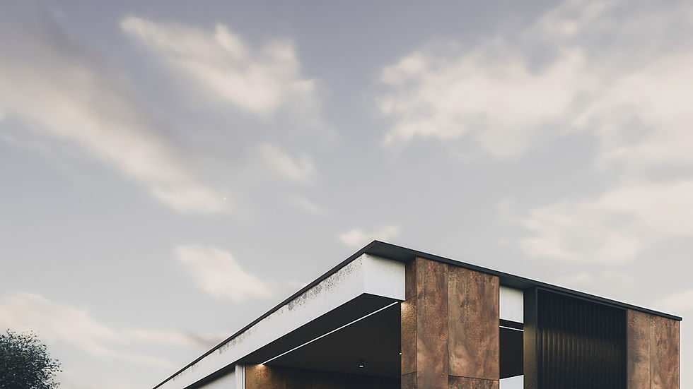 архитектурный проект современной виллы в Черногории, вид на терассу