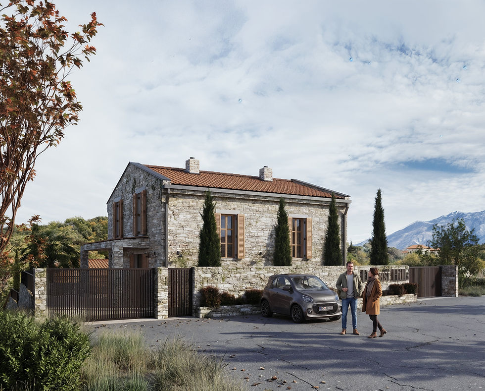 Три виллы в традиционном стиле Черногории