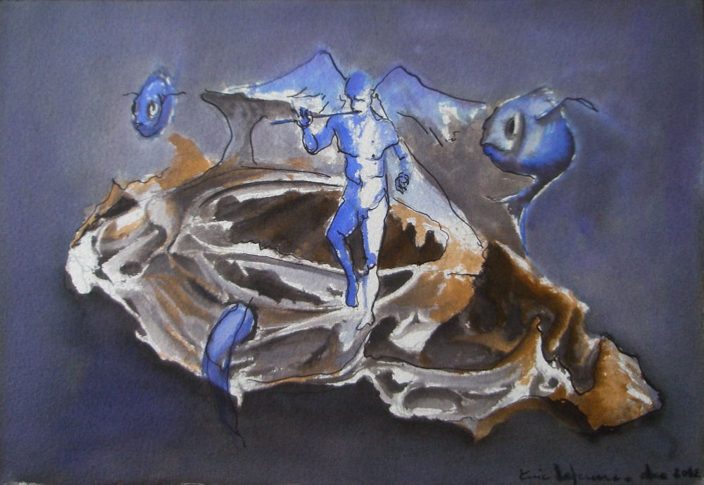 Gallinations - Encre gallinatique  -La traversière