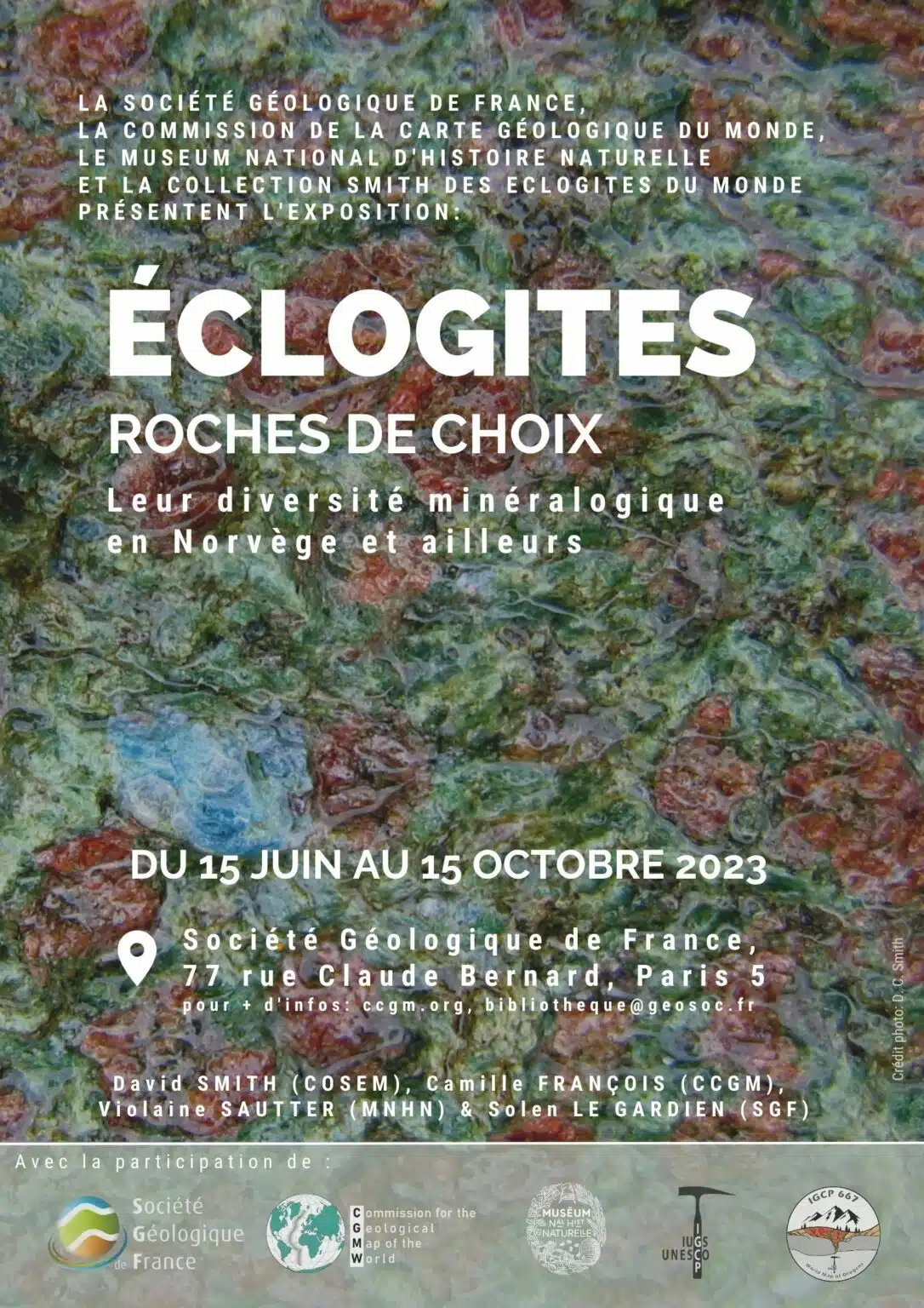 Éclogites, Roches de choix, affiche
