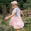 Thumbnail: Reworked vintage blue and pink tiered Adidas babydoll dress , M