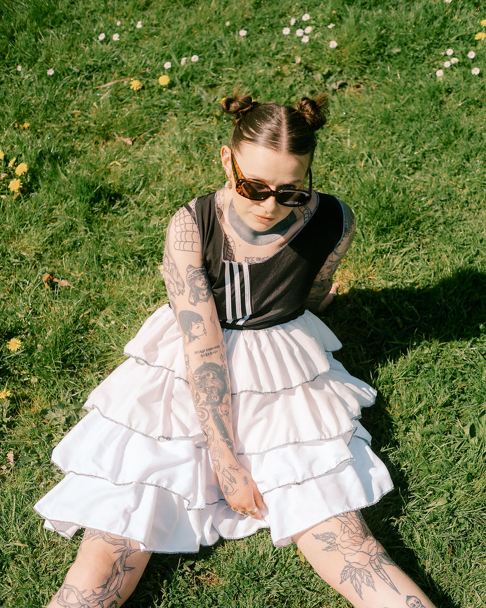 Thumbnail: Reworked / Handmade Adidas RaRa frilly dress