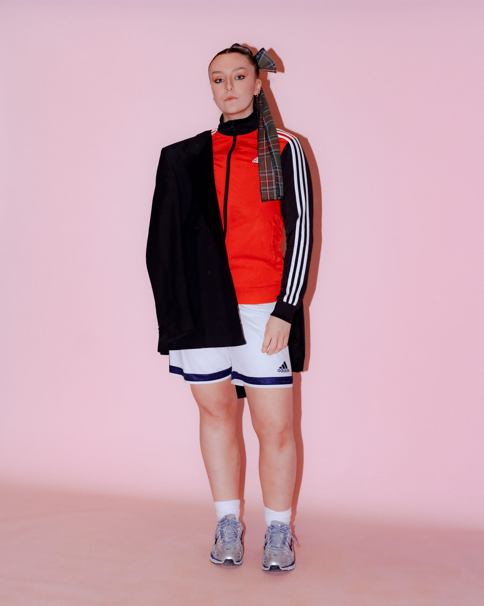 Vintage Y2K Red and black Adidas track jacket
