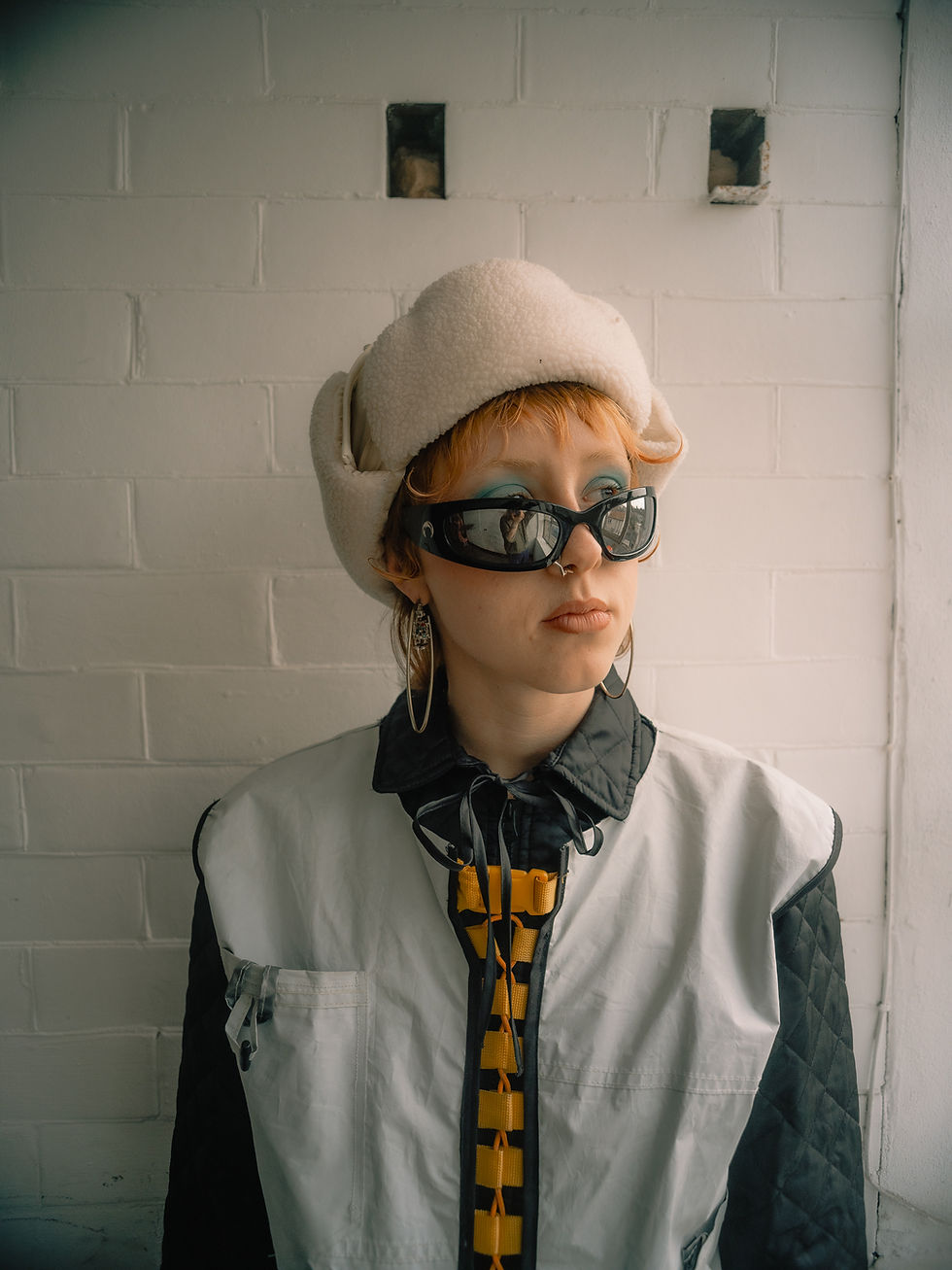 Thumbnail: Recycled Tent -Grey tie cord gilet jacket