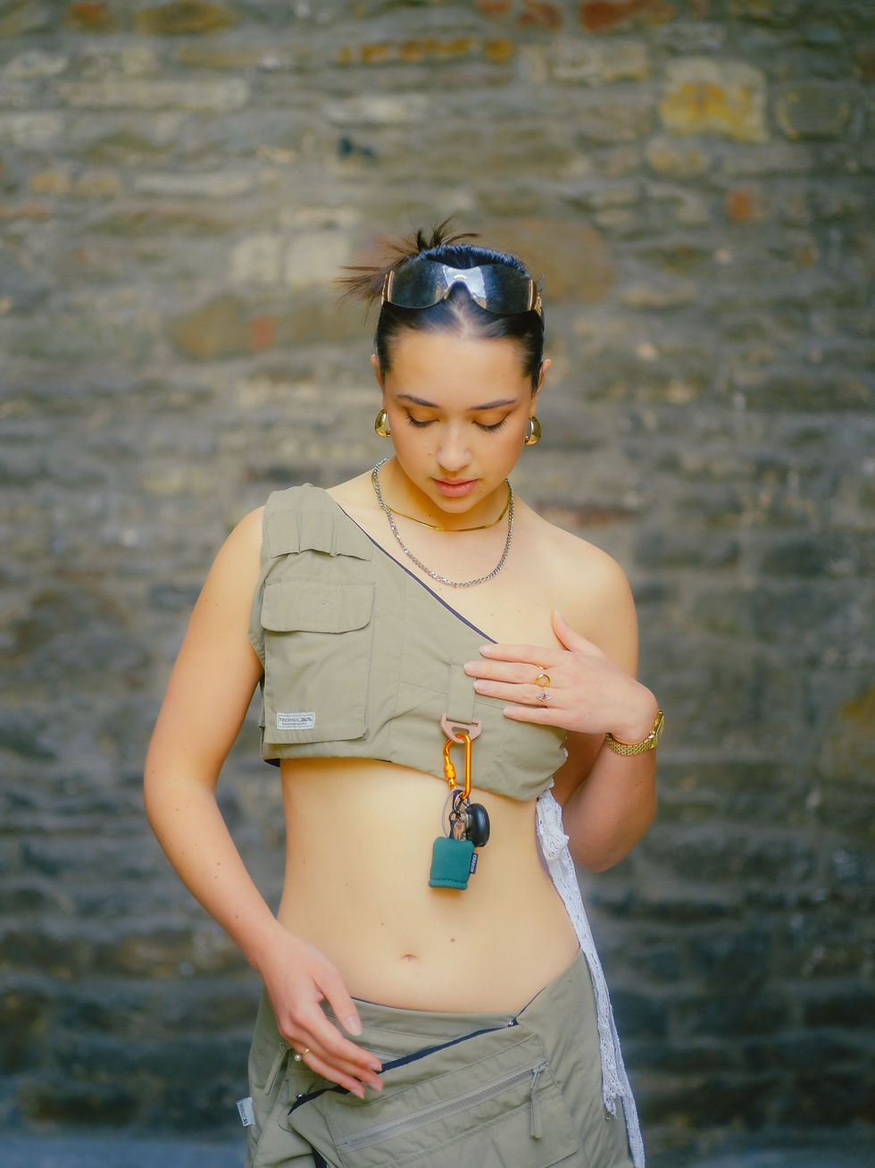 Thumbnail: Technical cargo khaki 2 piece