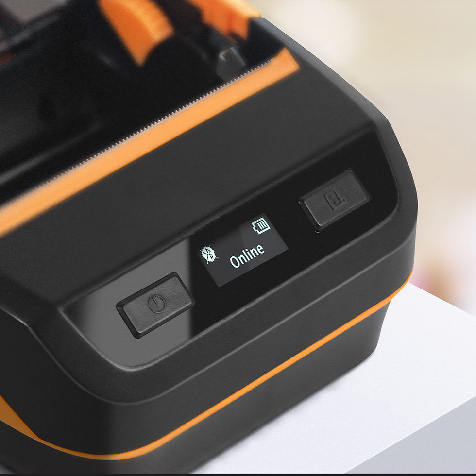 Miniatura: Panel superior de la impresora A30E con puerto USB tipo C y controles de navegación intuitivos