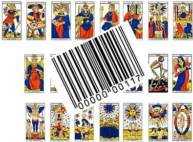 symbolique code barre carte tarot vincent beckers