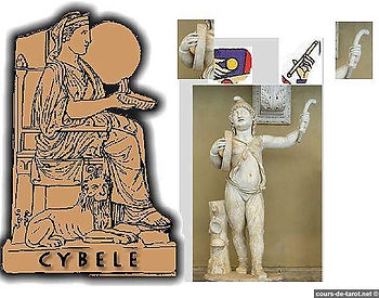 cybèle, carte bateleur, tarot, symbolique