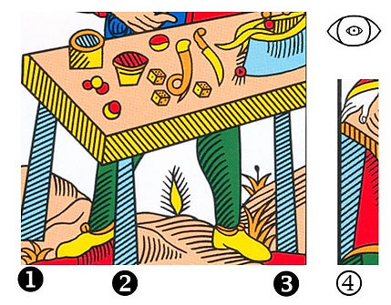 symbolique pieds table carte tarot Bateleur vincent beckers