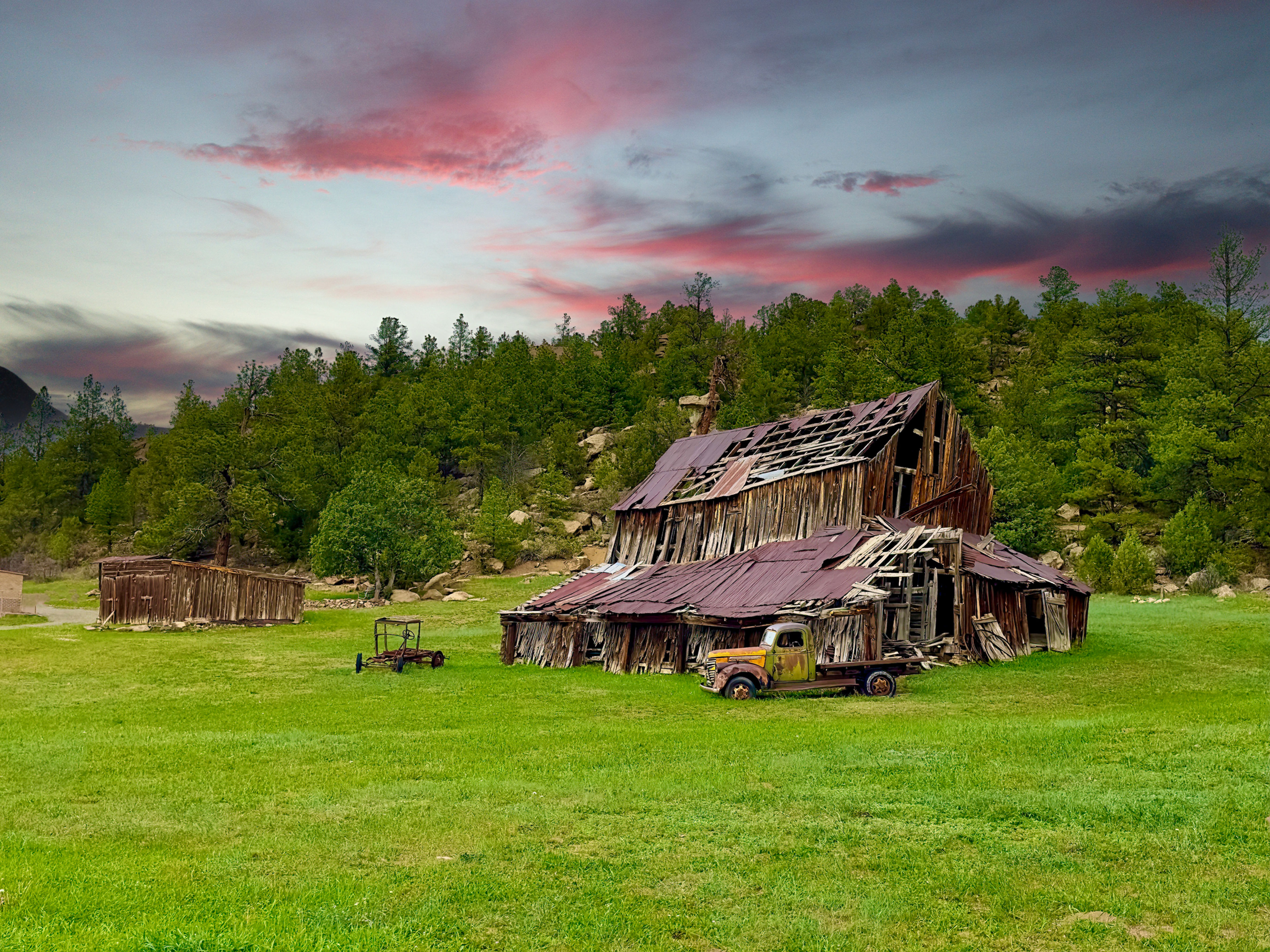 Old Barn & Truck @ Spanish Peaks, Colorado