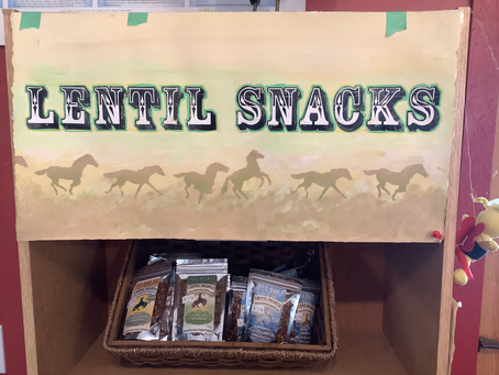 Lentil snacks are in local shops