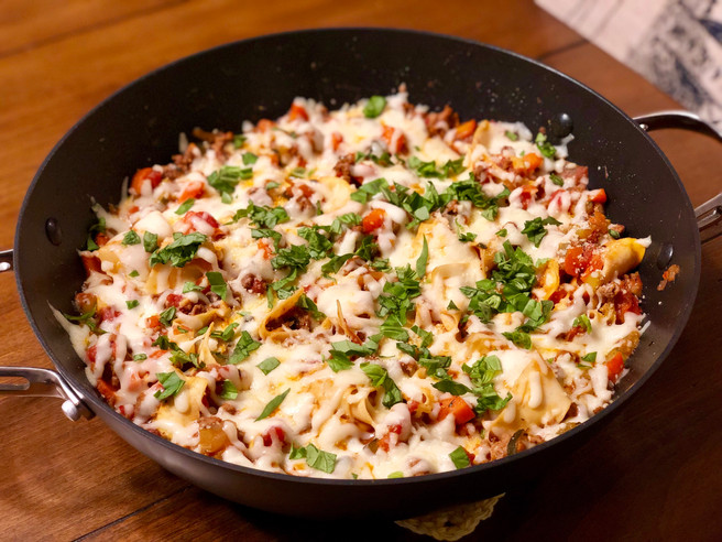 Skillet Beef & Vegetable Lasagna