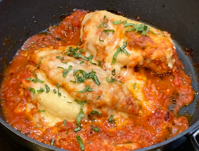 Keto Stuffed Chicken Parmesan