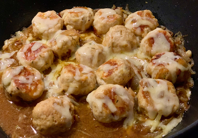 French Onion Meatballs