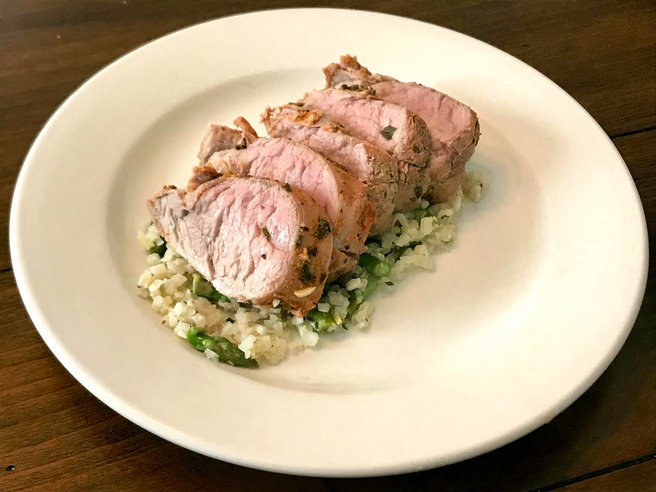 Cuban Pork Tenderloin with Cauliflower Rice