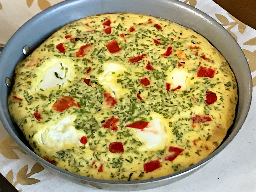 red pepper potata ricotta frittata