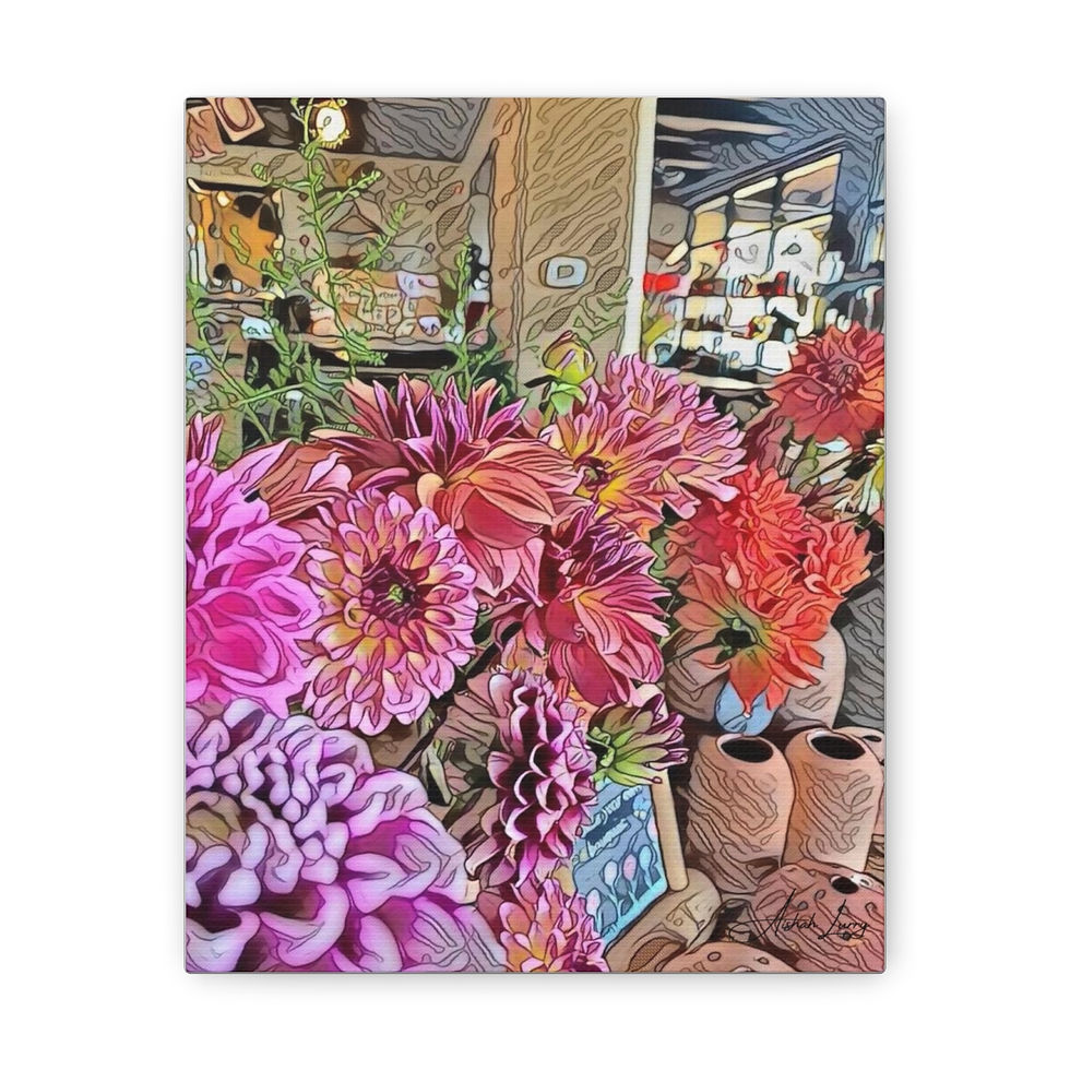 Thumbnail: Pop-Up Shop Dahlias Canvas Gallery Wraps