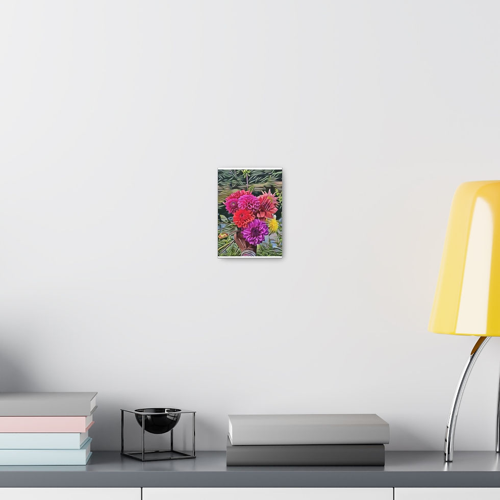 Thumbnail: "Eternal Blooms: A Dahlia Tapestry Canvas Gallery Wraps
