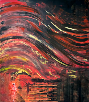 imagem de pintura abstrata sobre tela