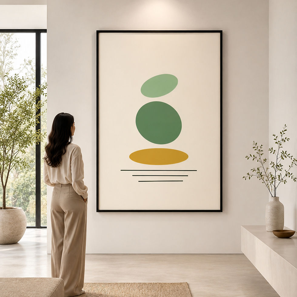 Held in Balance Garden abstract wall art