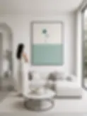 Original geometric art print displayed in minimal interior — Pencil Spark limited edition wall art