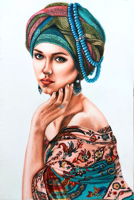 Realistic Color Pencil Portrait, Pencil Spark