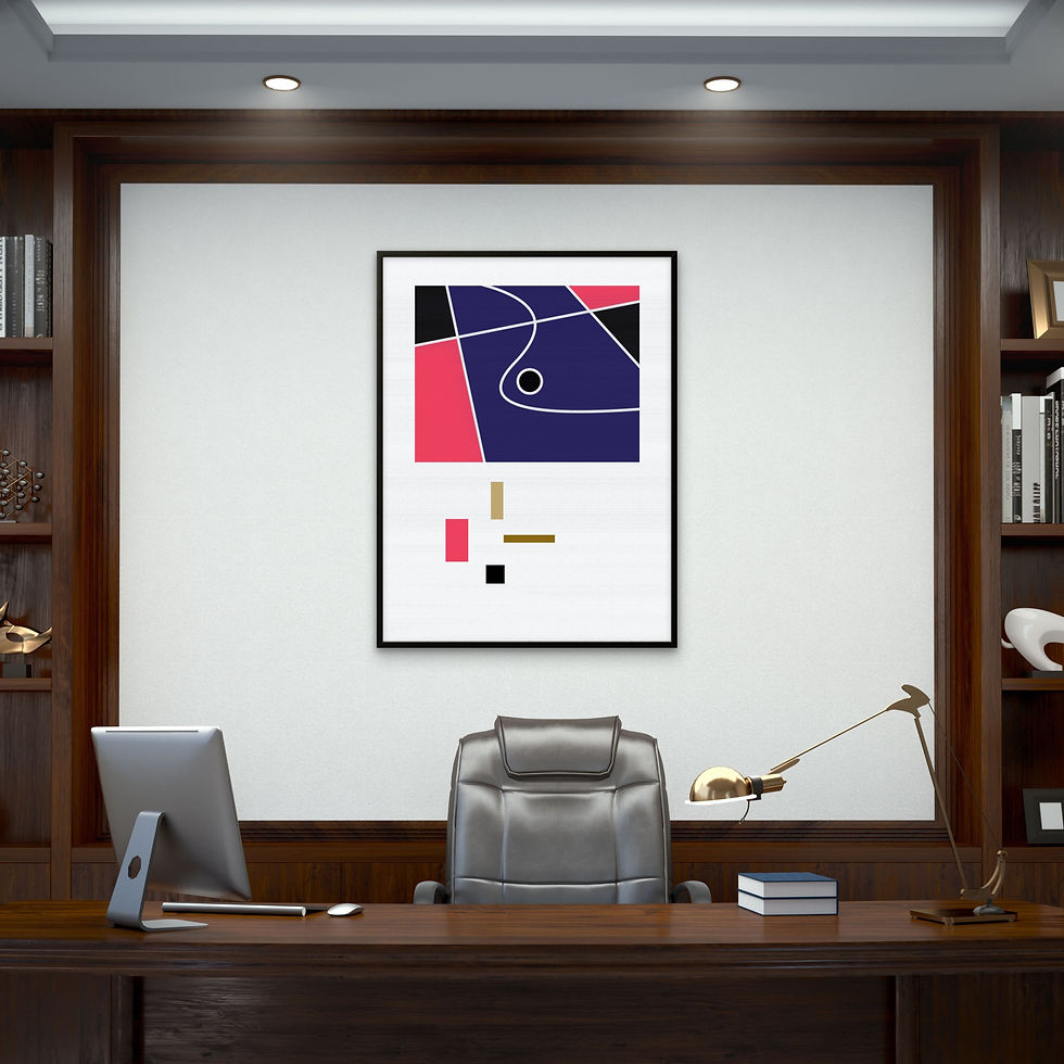 Thumbnail: Locus Field Modularism abstract geometric fine art print.