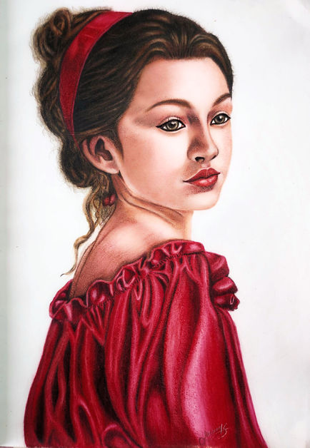 Realistic Color Pencil Portrait, Pencil Spark