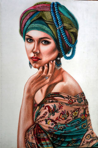 Realistic Color Pencil Portrait, Pencil Spark