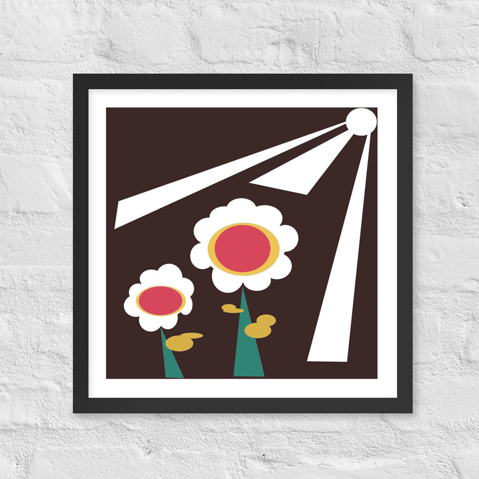 Solar Garden – Framed Wall Art Print by Pencil Spark