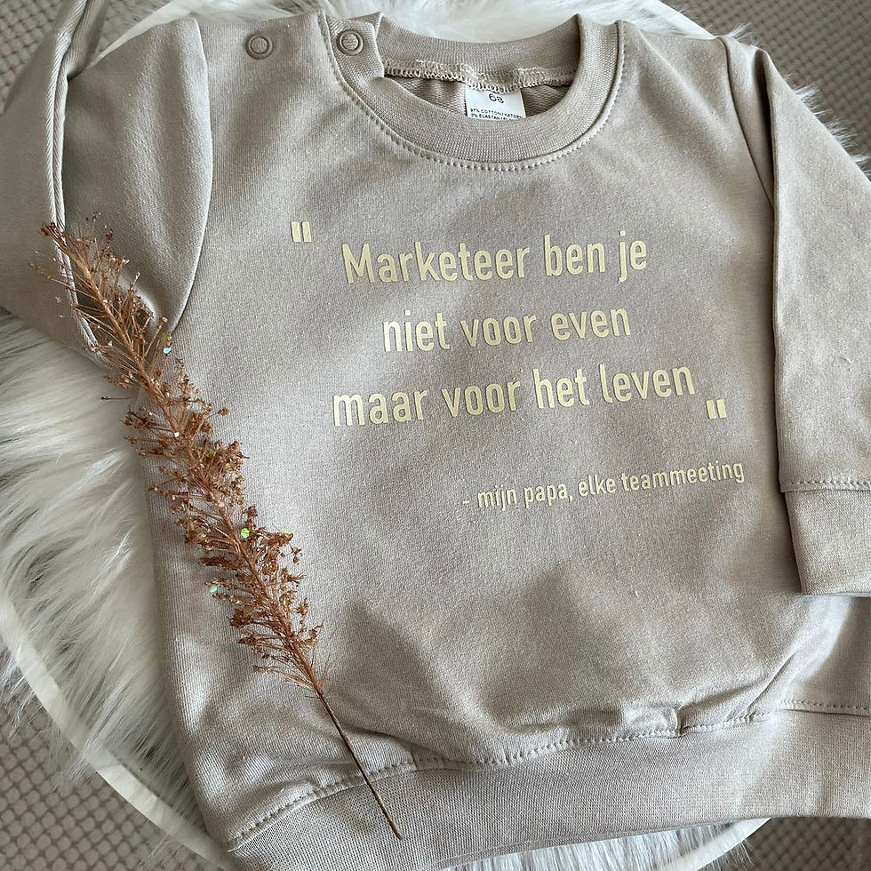 Sweater - Marketeer ben je niet voor even maar voor het leven