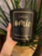 Zwarte luxe geurkaars XL - Liefste oma ♥ Van 'naam' | Creatria