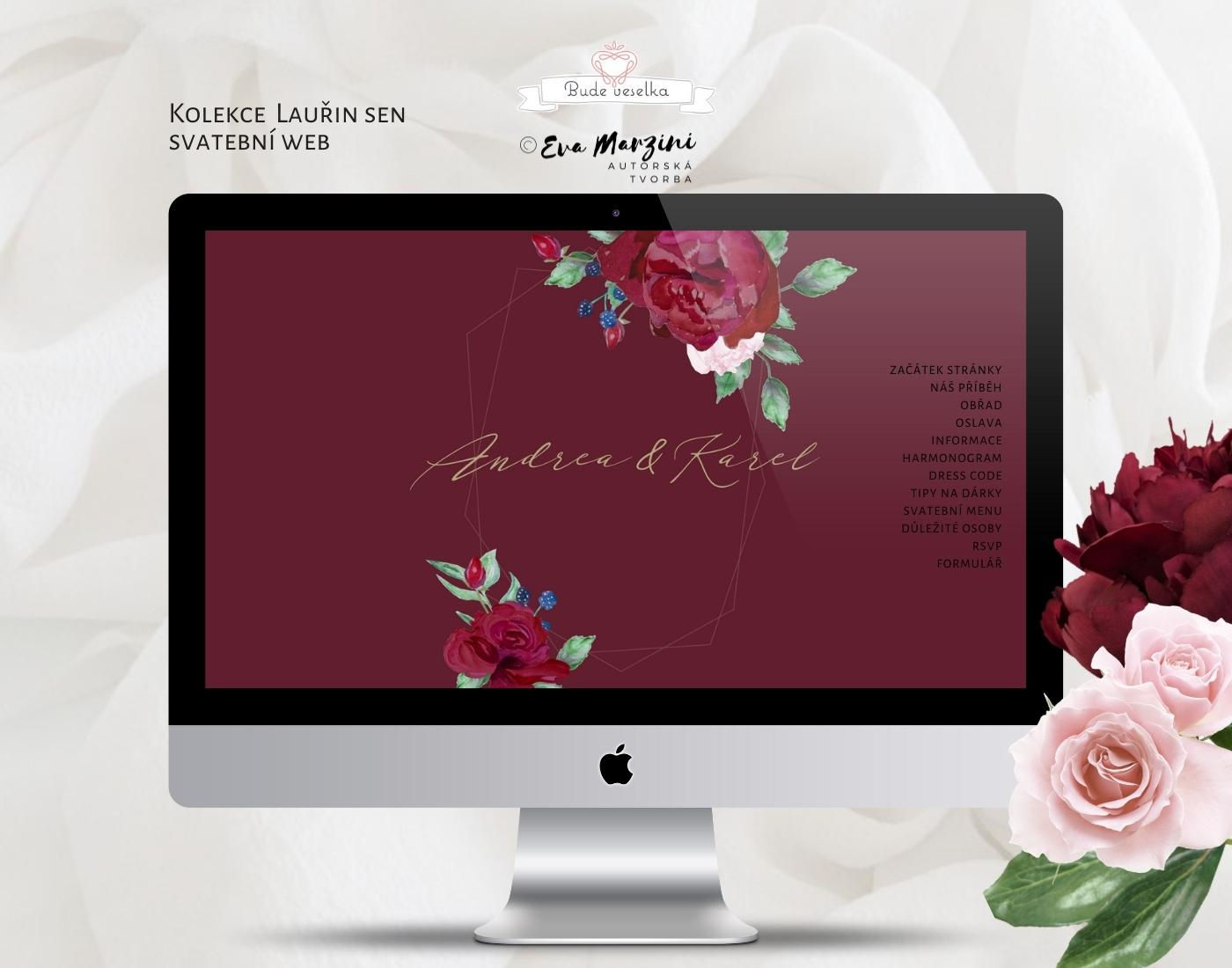 Satební web Lauřin sen, vínový