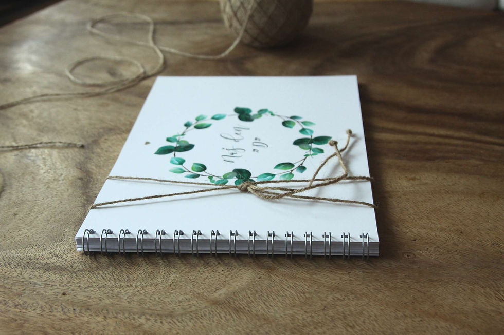Miniatura: Kniha přání hostů Eucalyptus srdíčkový, bílá 297x210, tištěná