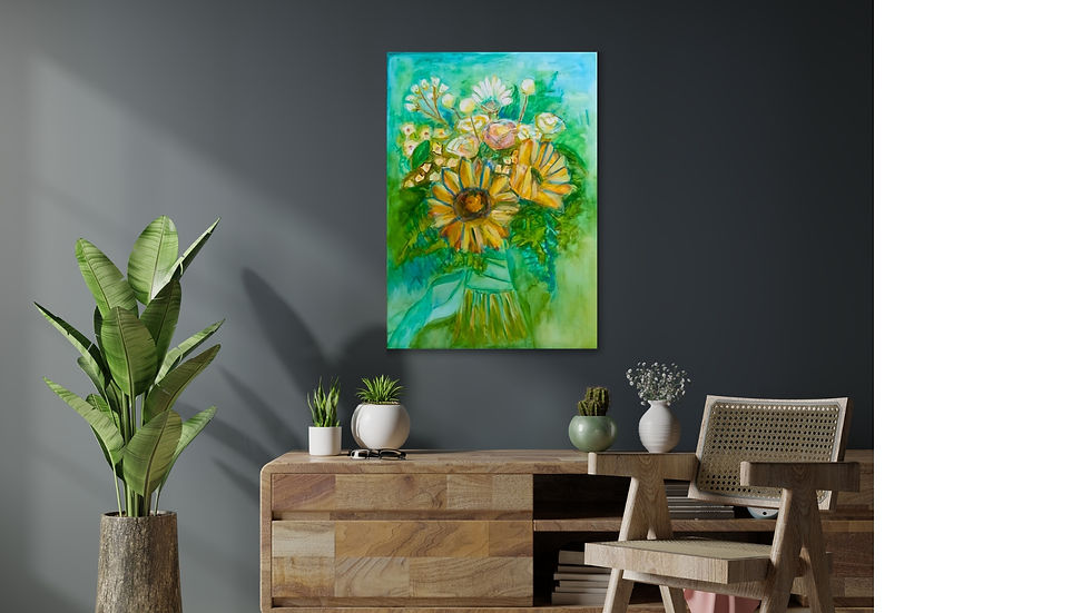 Miniatura: Kytice: "Slunečnice" 50 x 70 cm